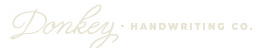 Donkey · Handwriting Co.